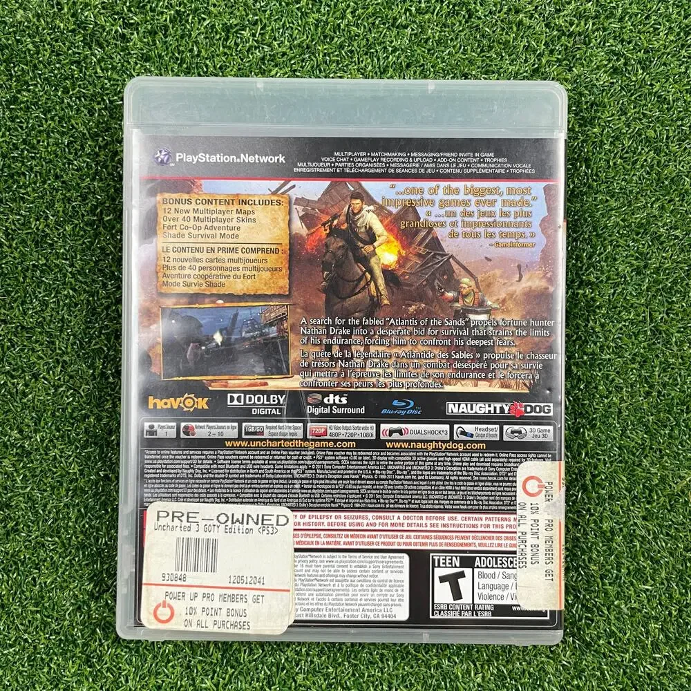 Uncharted 3: Drake's Deception Game of the Year Edition Sony PlayStation 3, 2011